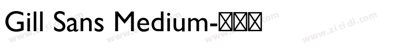 Gill Sans Medium字体转换